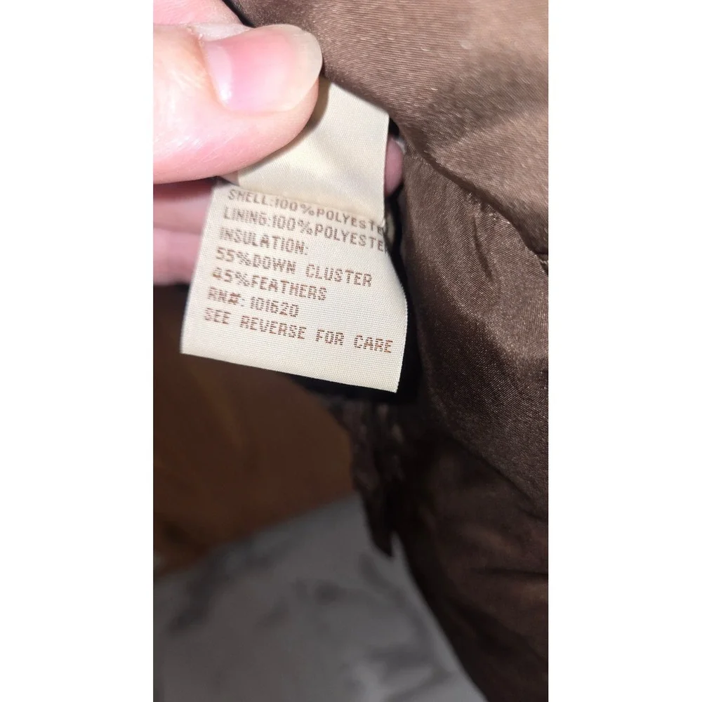 Resistol Ranch Mens Brown/Green Reversible Puffer Vest Down Fill size Large